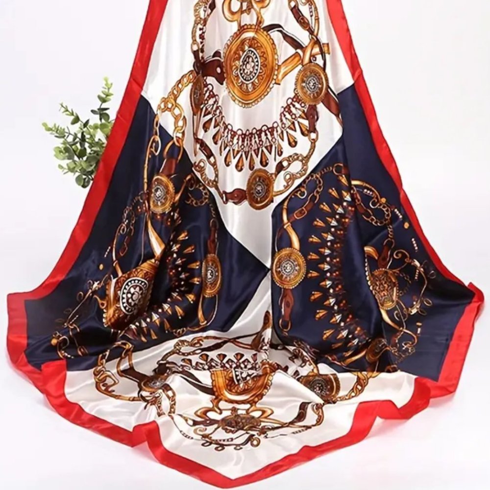 Square Print Scarf - Picture 4 of 6